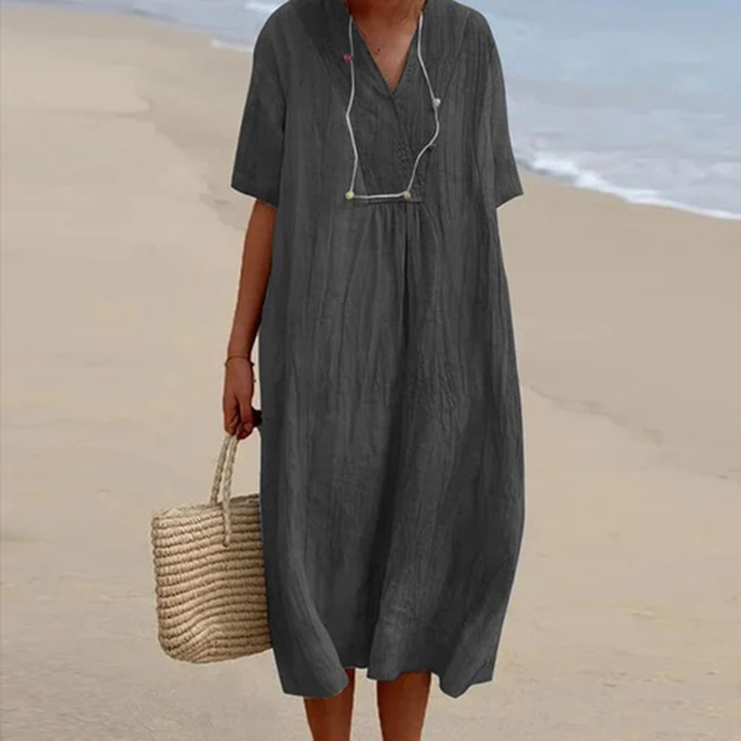 Women's Relaxed Fit Occasion Beach Midi Summer Dress - Seldom Seen Styles