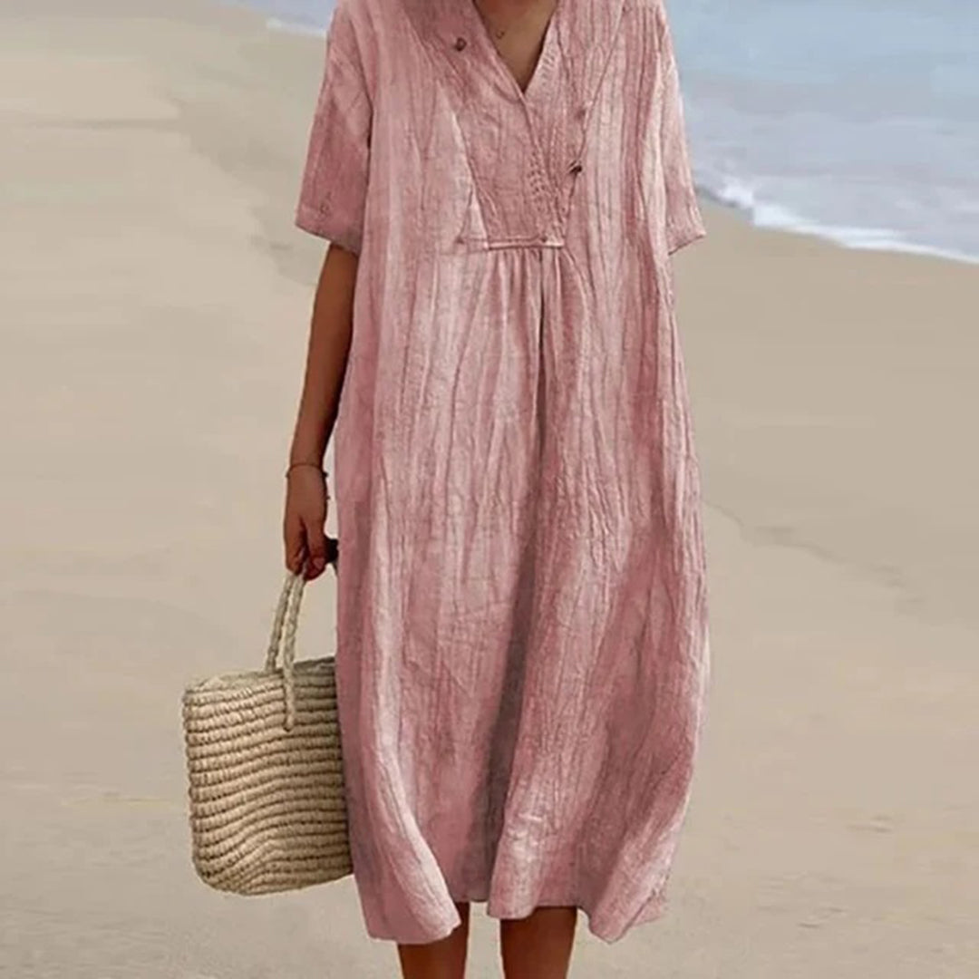 Women's Relaxed Fit Occasion Beach Midi Summer Dress - Seldom Seen Styles