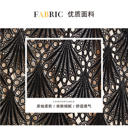 Karin Floral Embroidered Dress Waist-Cinching Flared Gown Dress