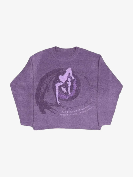 Knitted Sweater "Space Vizion" - Seldom Seen Styles