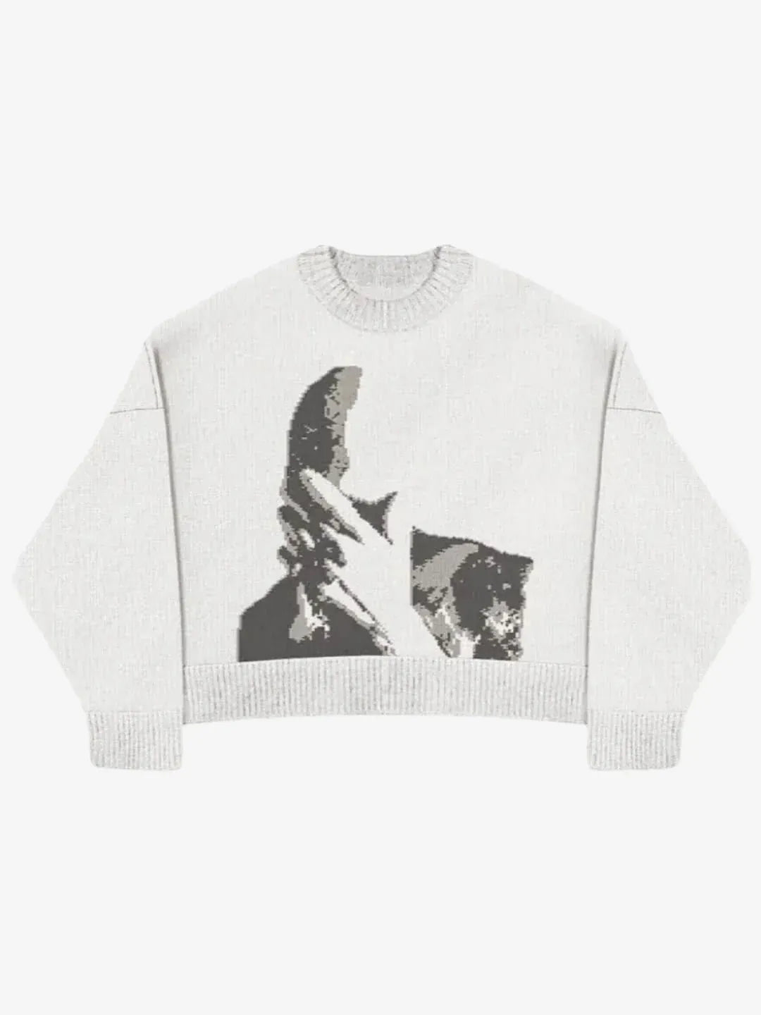 Knitted Sweater "Why?" - Seldom Seen Styles