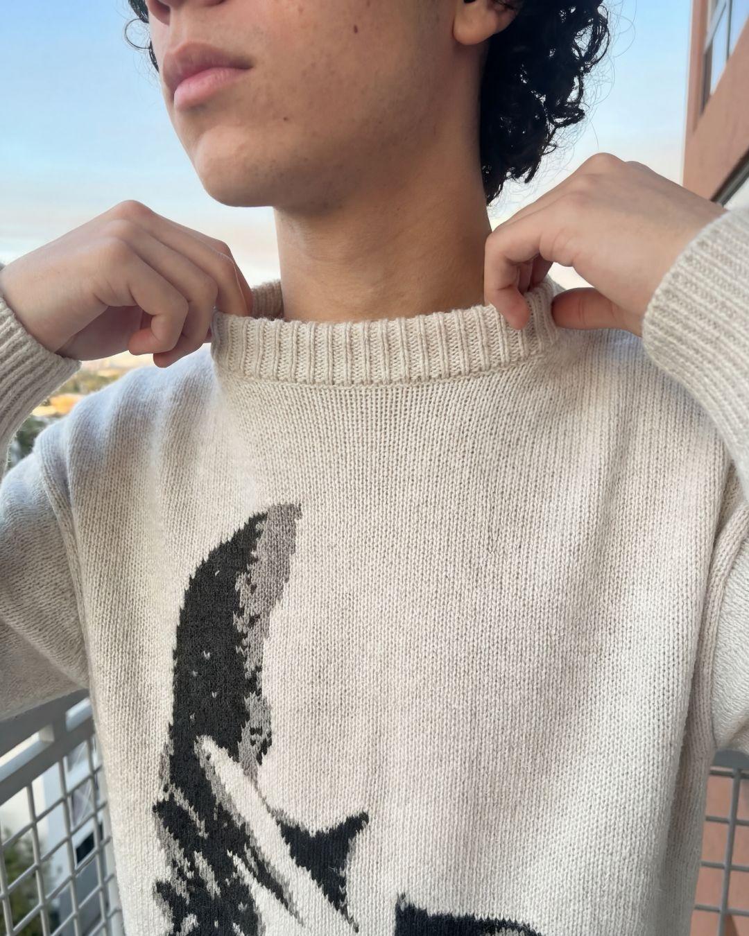 Knitted Sweater "Why?" - Seldom Seen Styles