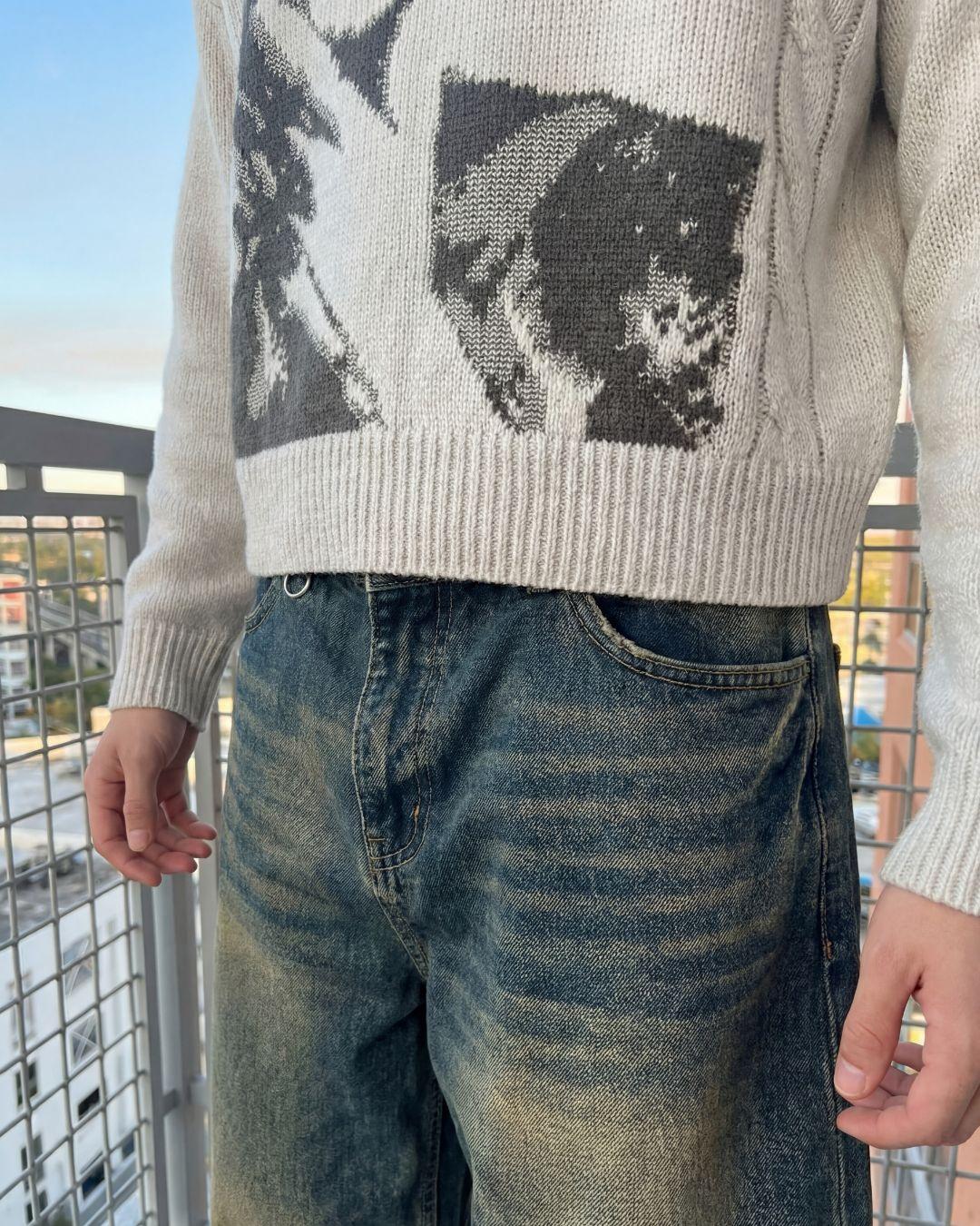 Knitted Sweater "Why?" - Seldom Seen Styles