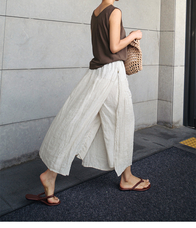 Kyoto Linen Pant-Skirt - Seldom Seen Styles