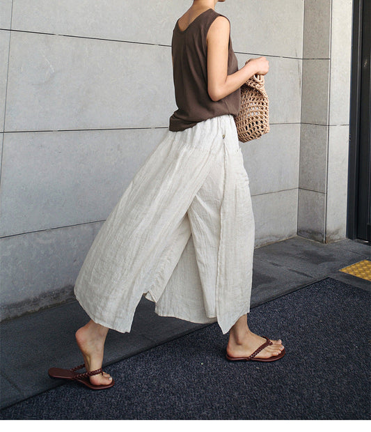 Kyoto Linen Pant-Skirt - Seldom Seen Styles