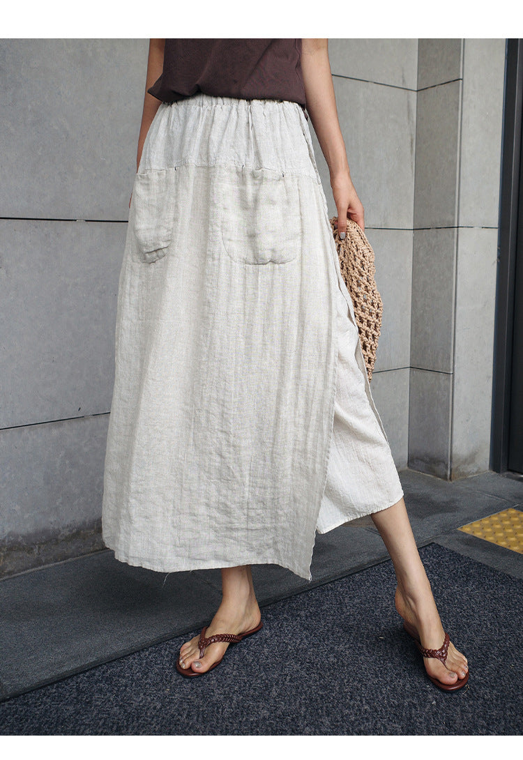 Kyoto Linen Pant-Skirt - Seldom Seen Styles