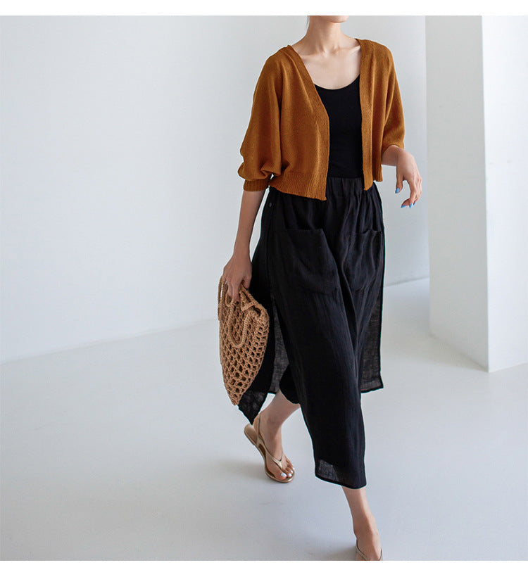 Kyoto Linen Pant-Skirt - Seldom Seen Styles