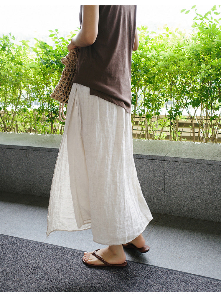 Kyoto Linen Pant-Skirt - Seldom Seen Styles