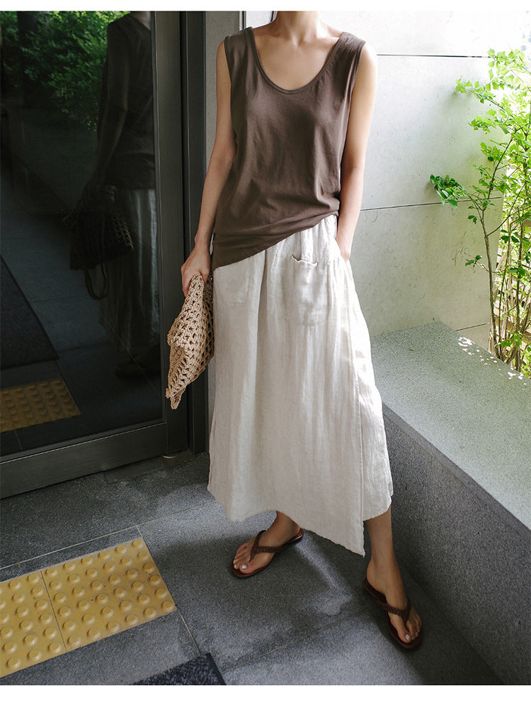 Kyoto Linen Pant-Skirt - Seldom Seen Styles