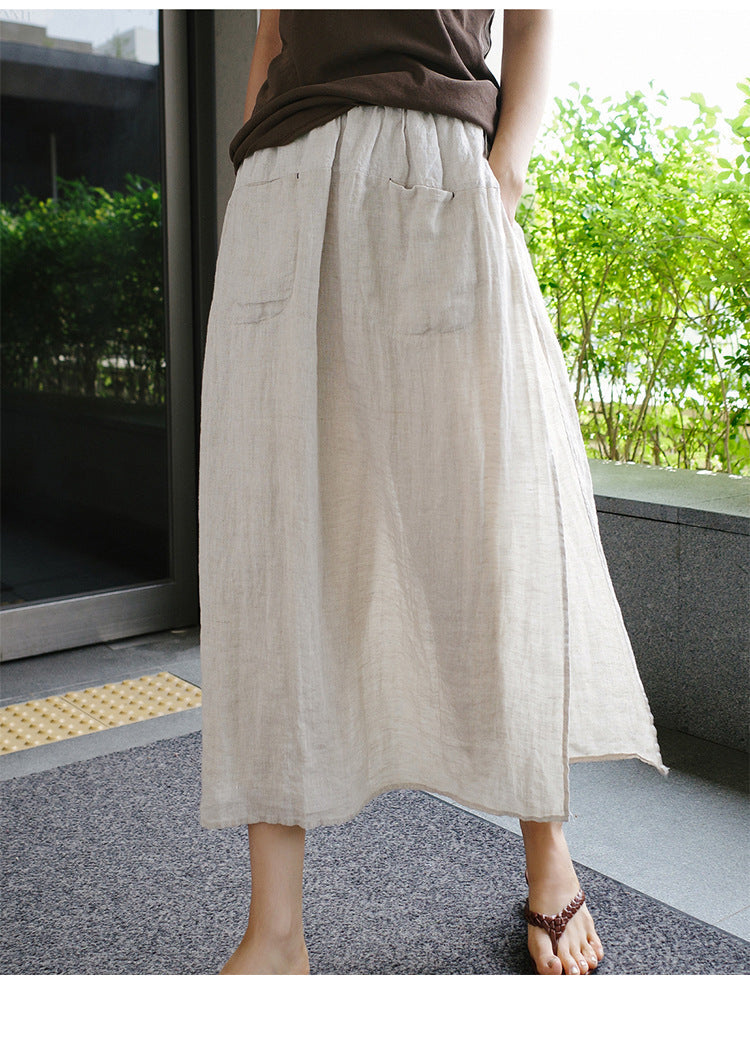 Kyoto Linen Pant-Skirt - Seldom Seen Styles