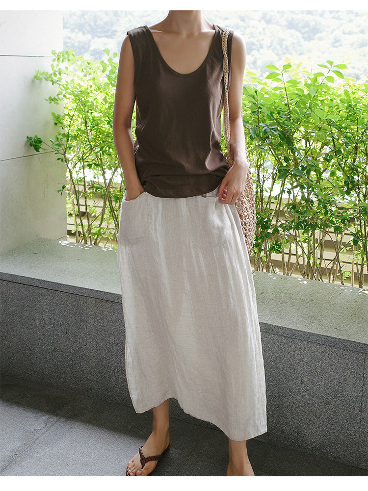 Kyoto Linen Pant-Skirt - Seldom Seen Styles