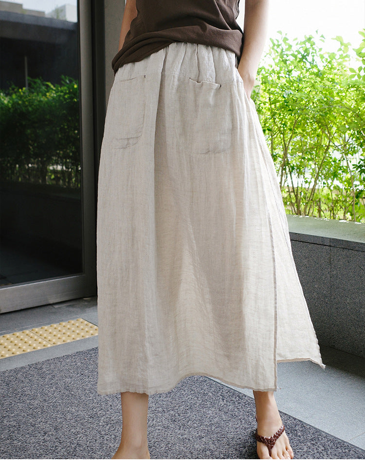 Kyoto Linen Pant-Skirt - Seldom Seen Styles