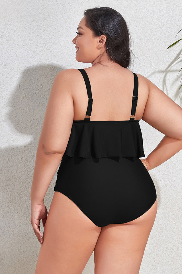 (L-4XL) Floral High Waist Bikini Set - Seldom Seen Styles