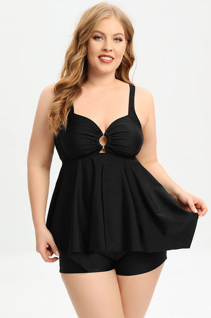 (L-5XL) Tankini-Badeanzug in Übergröße