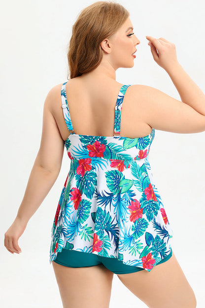 (L-5XL) Tankini-Badeanzug in Übergröße