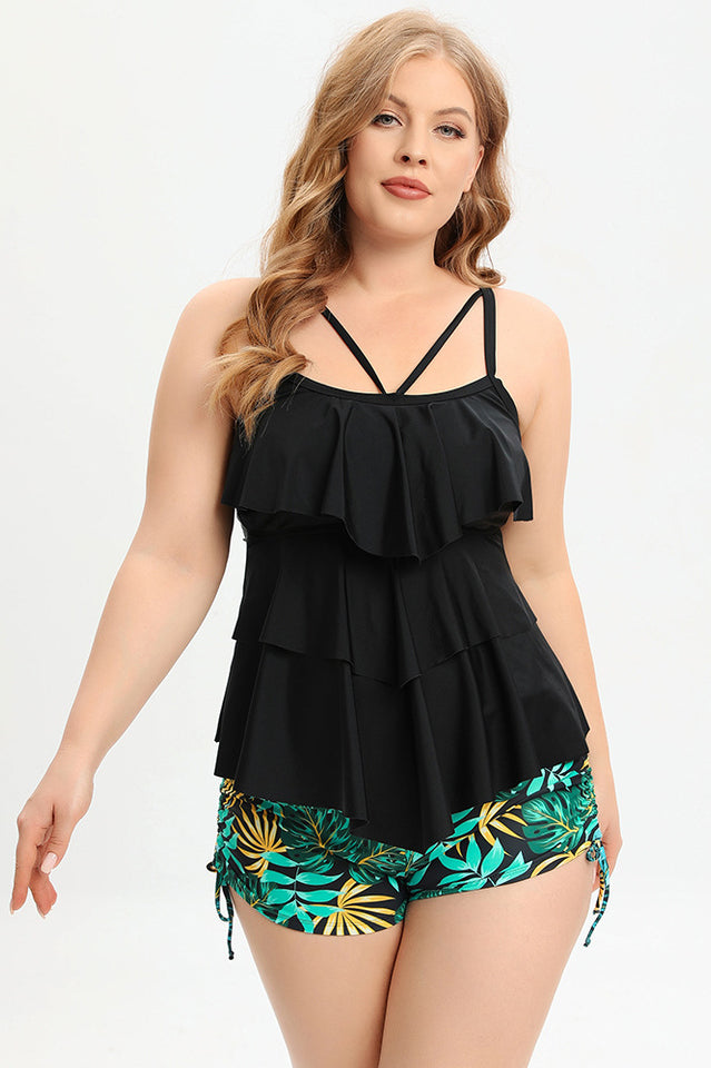 (L-5XL) Plus Size Tankini Swimsuit - Seldom Seen Styles