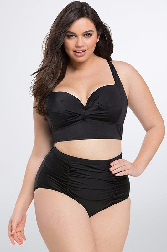 (L-5XL) Tropical Print Bikini Set - Seldom Seen Styles