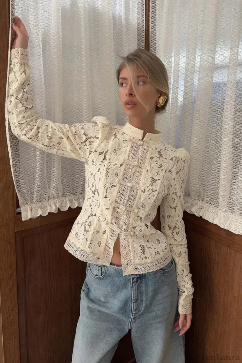 Lace Hollow See-Through Cardigan - Seldom Seen Styles