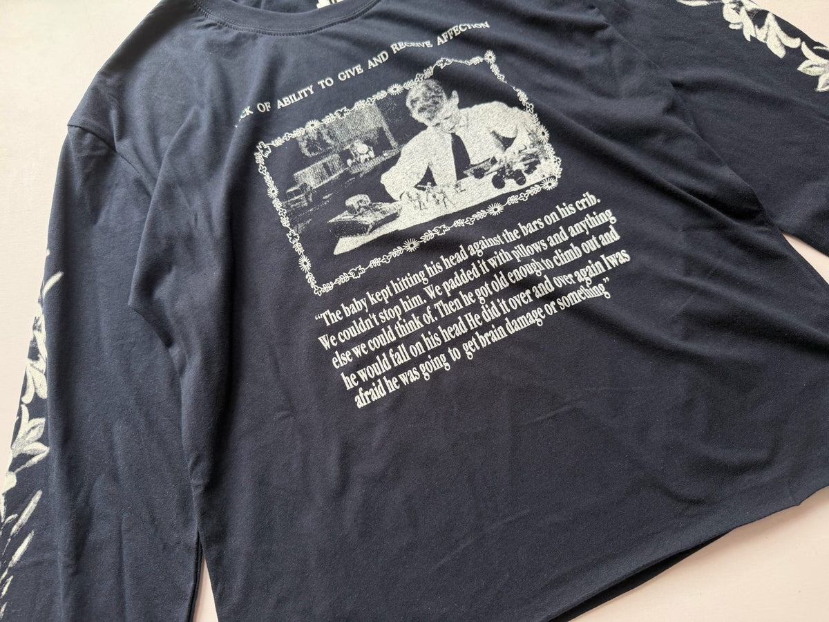 Lack Of Affection Long Sleeve - Washed Navy - Seldom Seen Styles