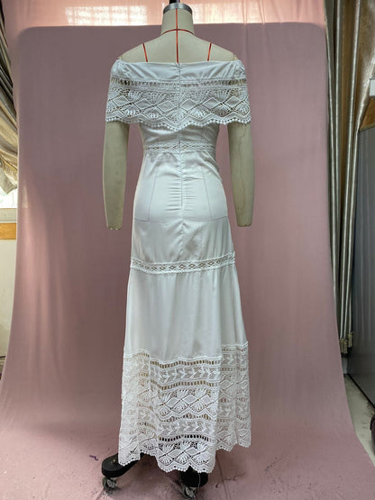 Robe-tailleur décontractée en dentelle pour femme