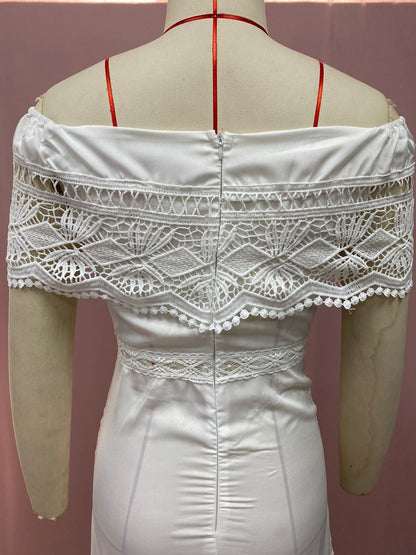 Robe-tailleur décontractée en dentelle pour femme
