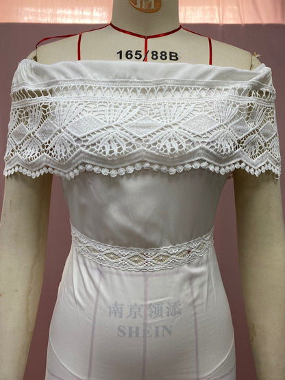 Robe-tailleur décontractée en dentelle pour femme