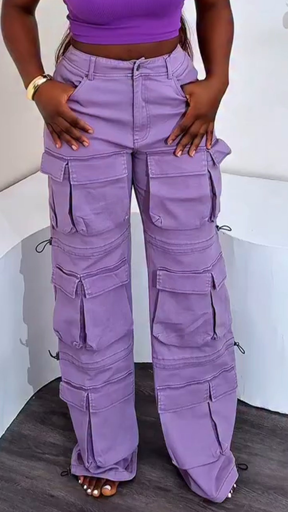 Ladies' Spliced Multi Pocket Casual Pants - Seldom Seen Styles