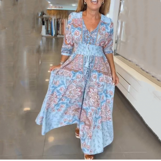 Lady's elegant long dress flower dress - Seldom Seen Styles