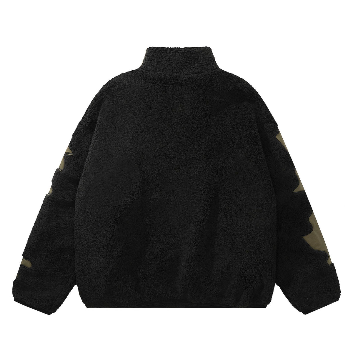 Lamb Wool Splicing Towel Embroidered Cotton-Padded Coat Unisex Loose Fit Winter Warm American Youth Couple Jacket | Wool Stitch - Seldom Seen Styles