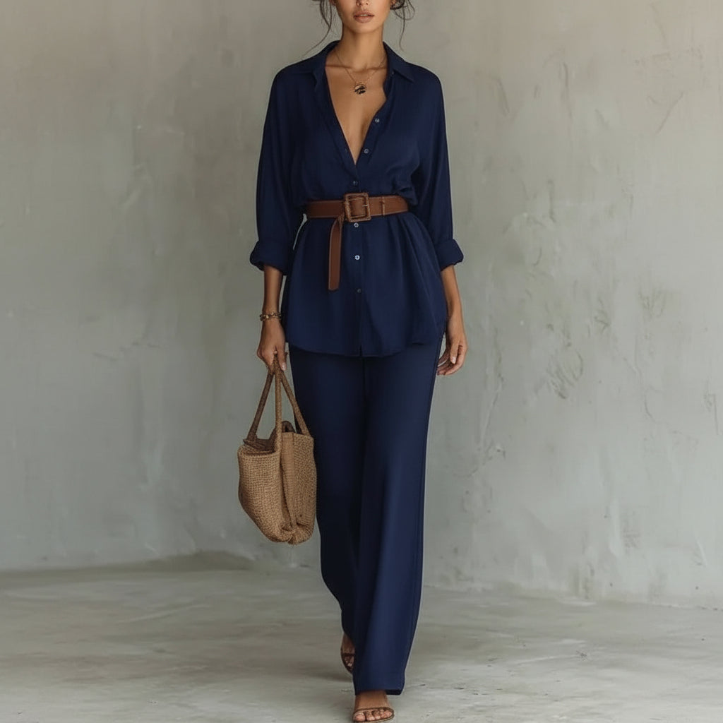 Lapel Wrap Modern Maxi Dress - Seldom Seen Styles