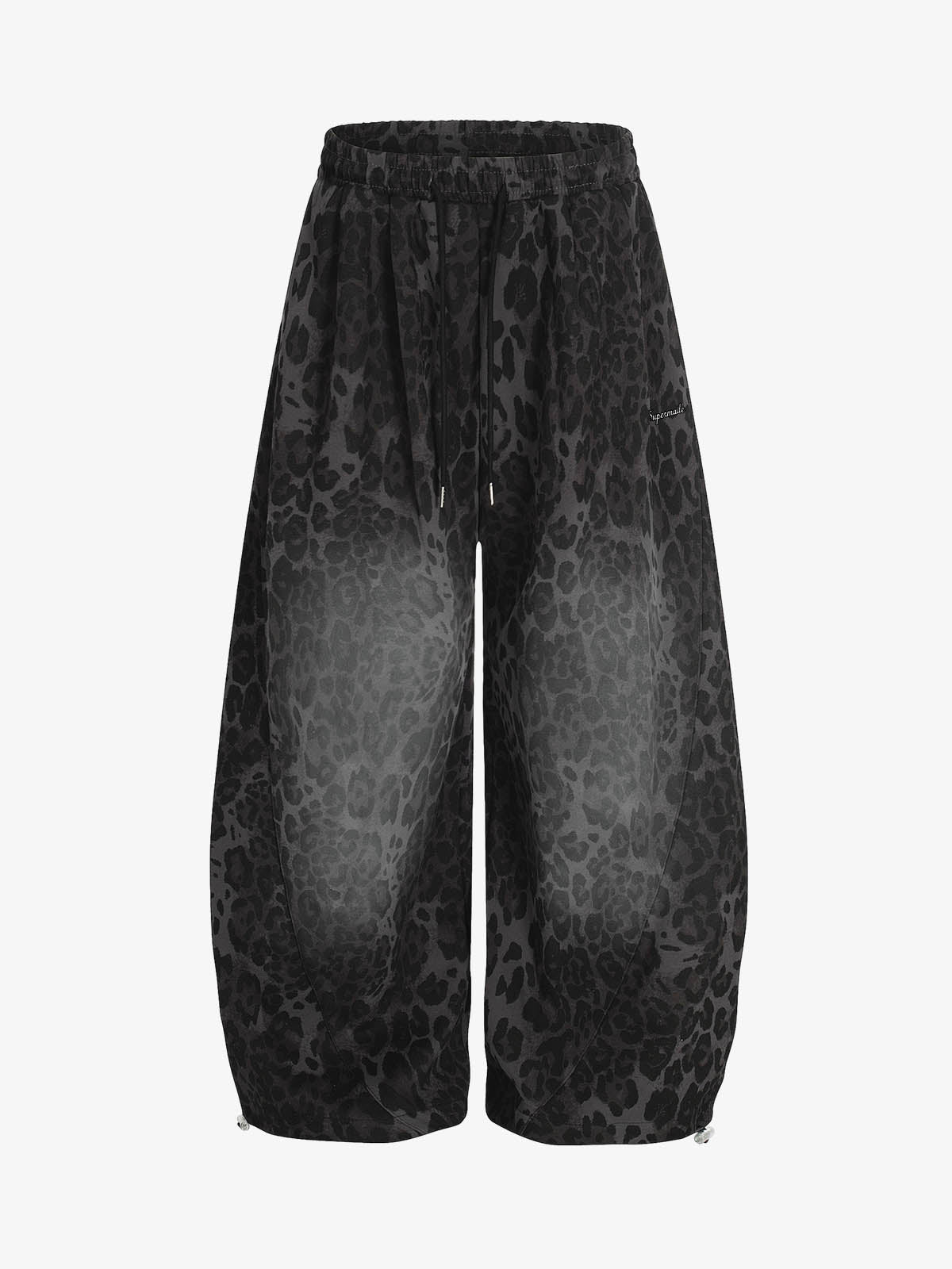 Leopard Print Adjustable Hem Barrel Pants - Seldom Seen Styles