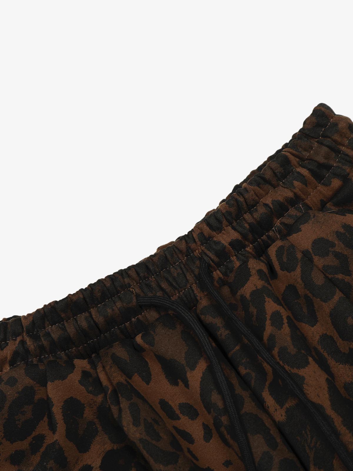 Leopard Print Adjustable Hem Barrel Pants - Seldom Seen Styles