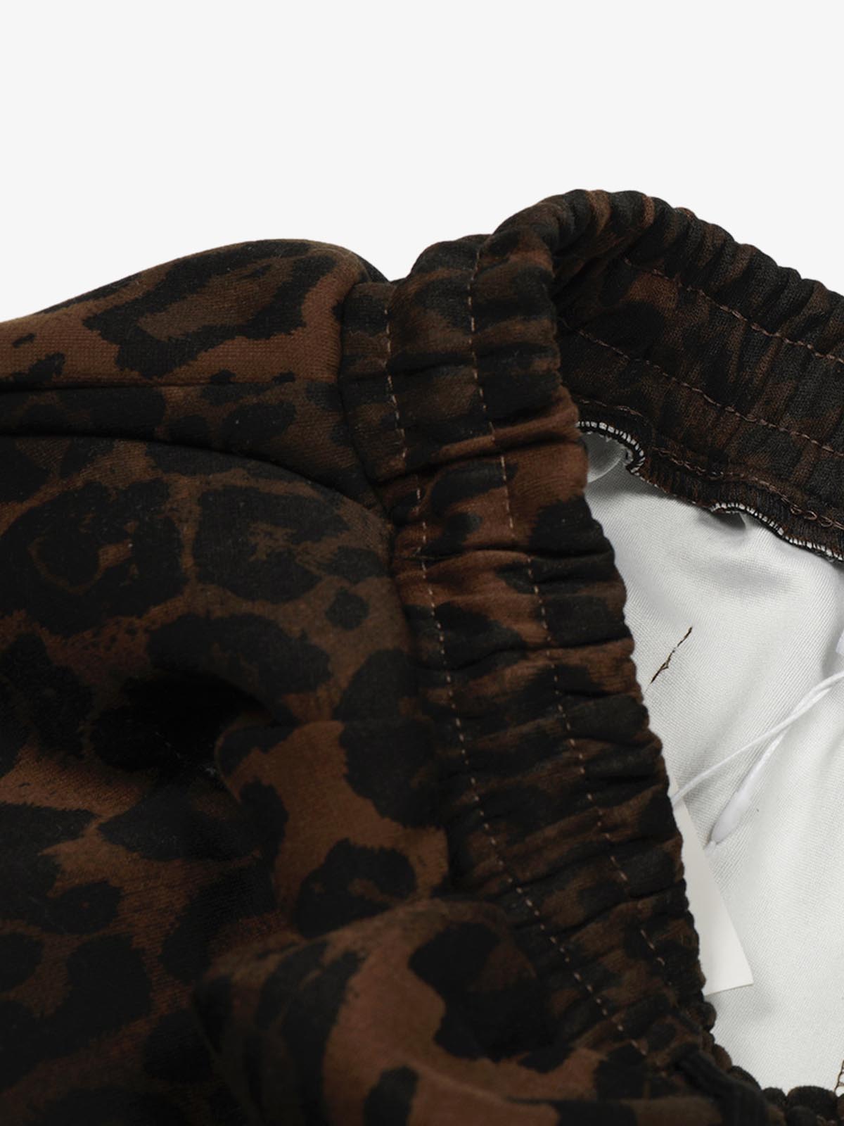 Leopard Print Adjustable Hem Barrel Pants - Seldom Seen Styles