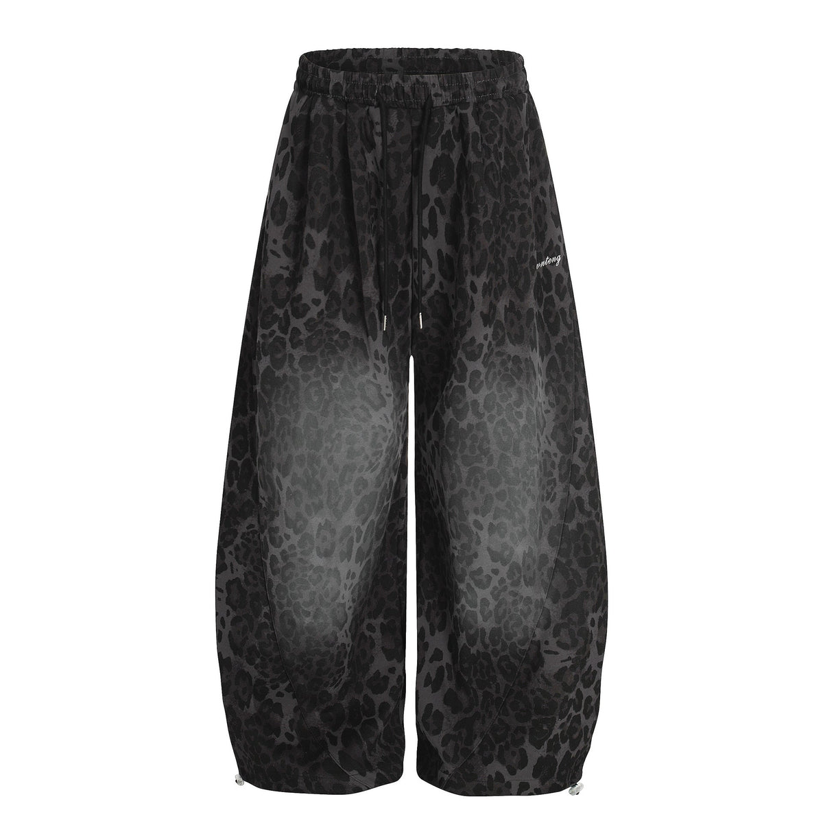 Leopard Print Adjustable Hem Barrel Pants - Seldom Seen Styles