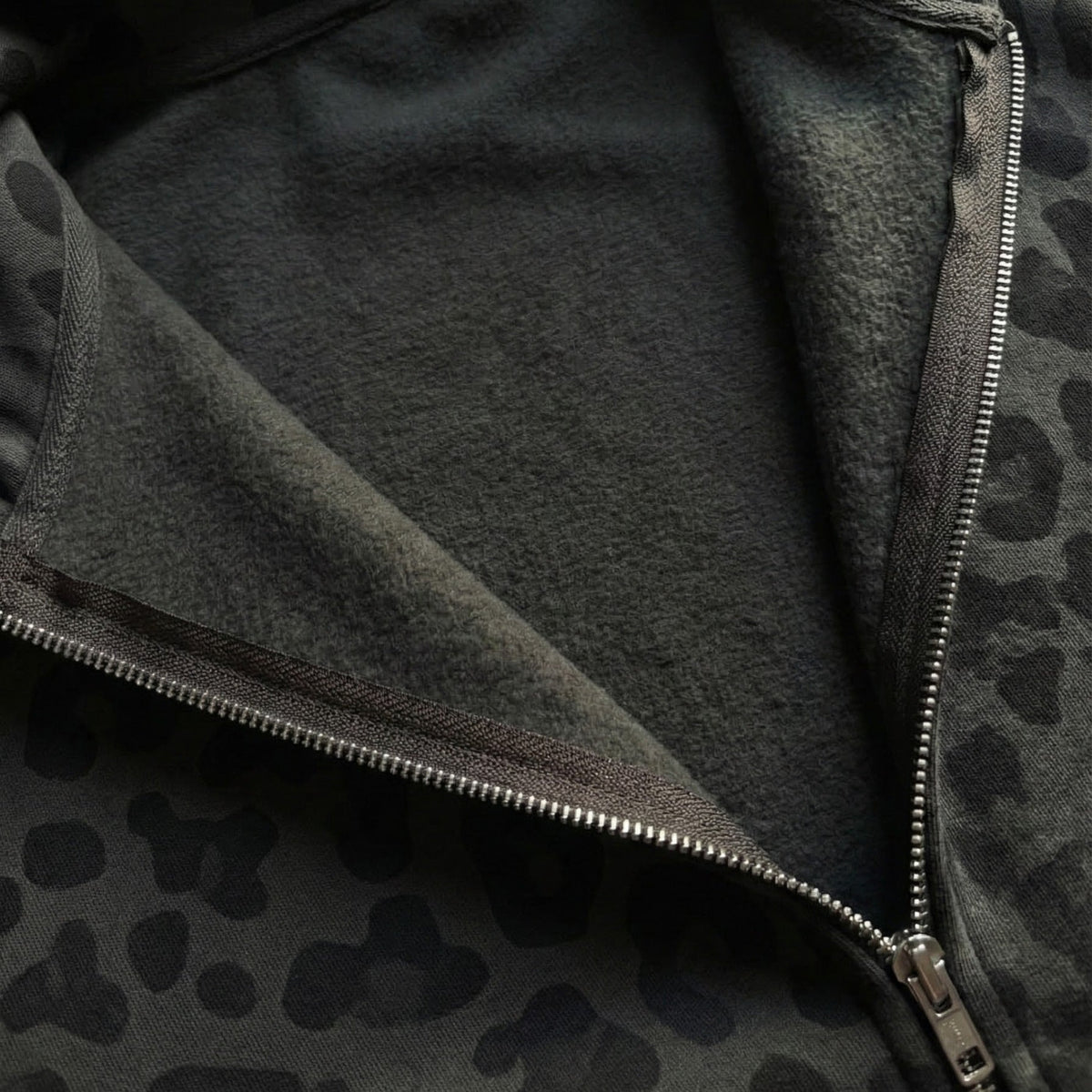 Leopard Zip-Up Hoodie - Seldom Seen Styles