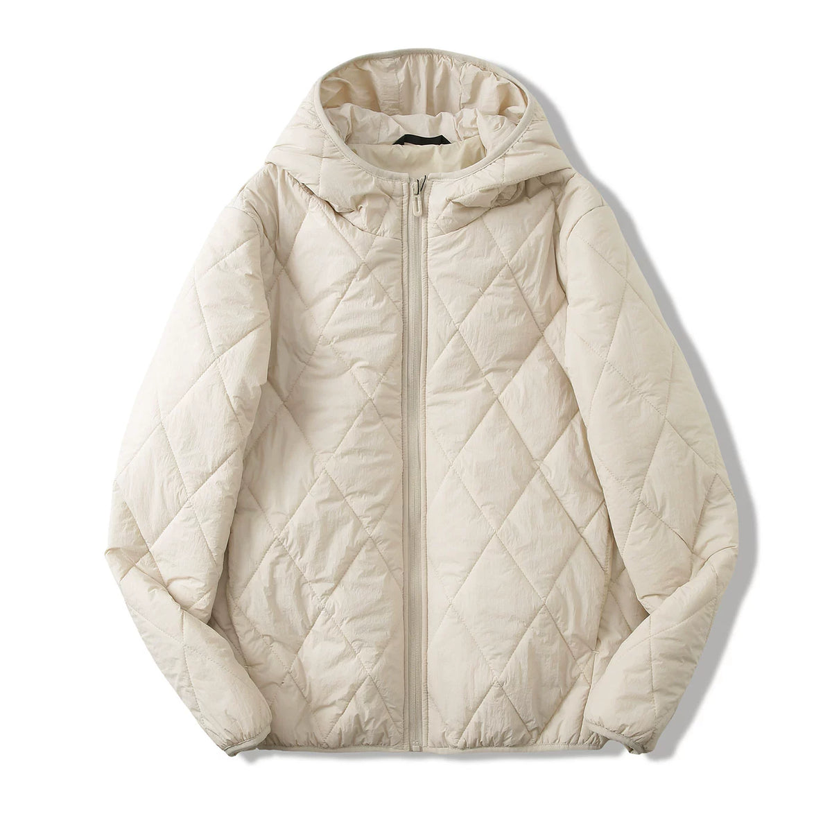 Light and warm mulberry silk men and women outdoor windproof hooded rhombus cotton clothes cotton jacket men and women - Seldom Seen Styles