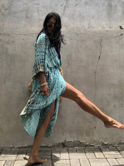 Kimono long pour couvrir votre maillot de bain