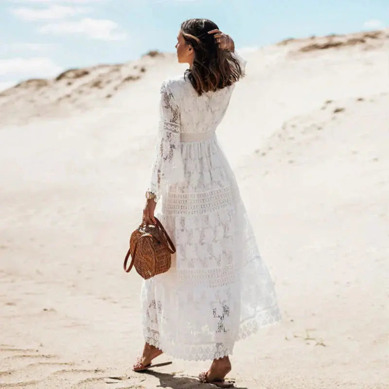 Skye | Long-Sleeve Boho Maxi Dress - Seldom Seen Styles