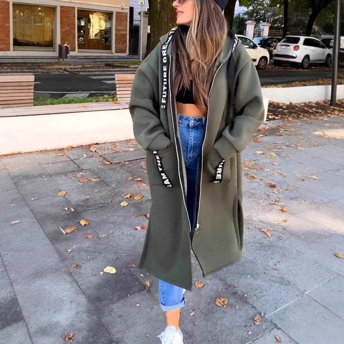 Long hooded sweatshirt for women - Seldom Seen Styles