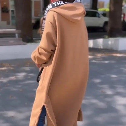 Langes Kapuzen-Sweatshirt für Damen