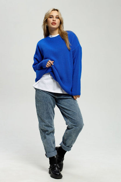 Loose Fit Crew Neck Knit Sweater Women 2025 Fashion Crewneck Long Sleeve Pullover  Knit Tops Fall Trendy Clothes