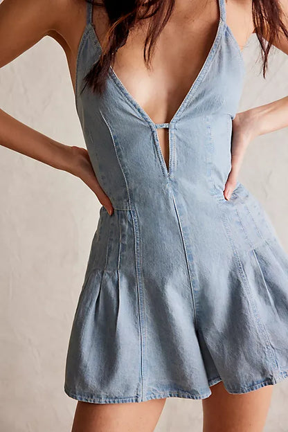 Louise Denim Romper