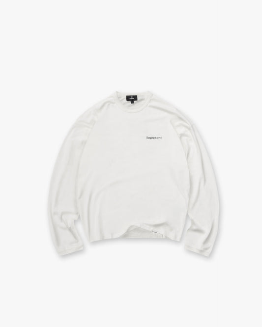 Lowercase Logo Long Sleeve T-Shirt - Flat White - Seldom Seen Styles