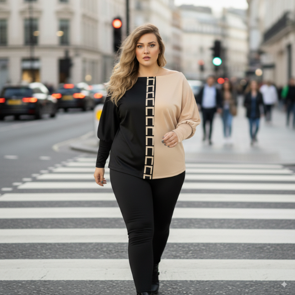 LUNACHIC - MODNY ZESTAW KOSZULA I SPODNIE