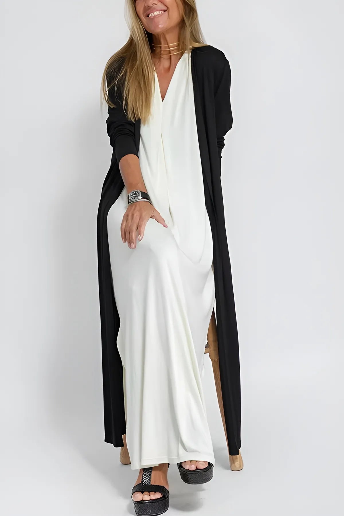 Lyvazza™ - Elegant long dress + matching cardigan FREE - Seldom Seen Styles