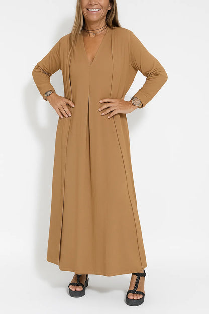 Lyvazza™ – Elegantes langes Kleid + passender Strickjacke GRATIS