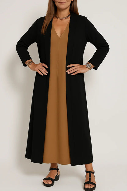 Lyvazza™ – Elegantes langes Kleid + passender Strickjacke GRATIS