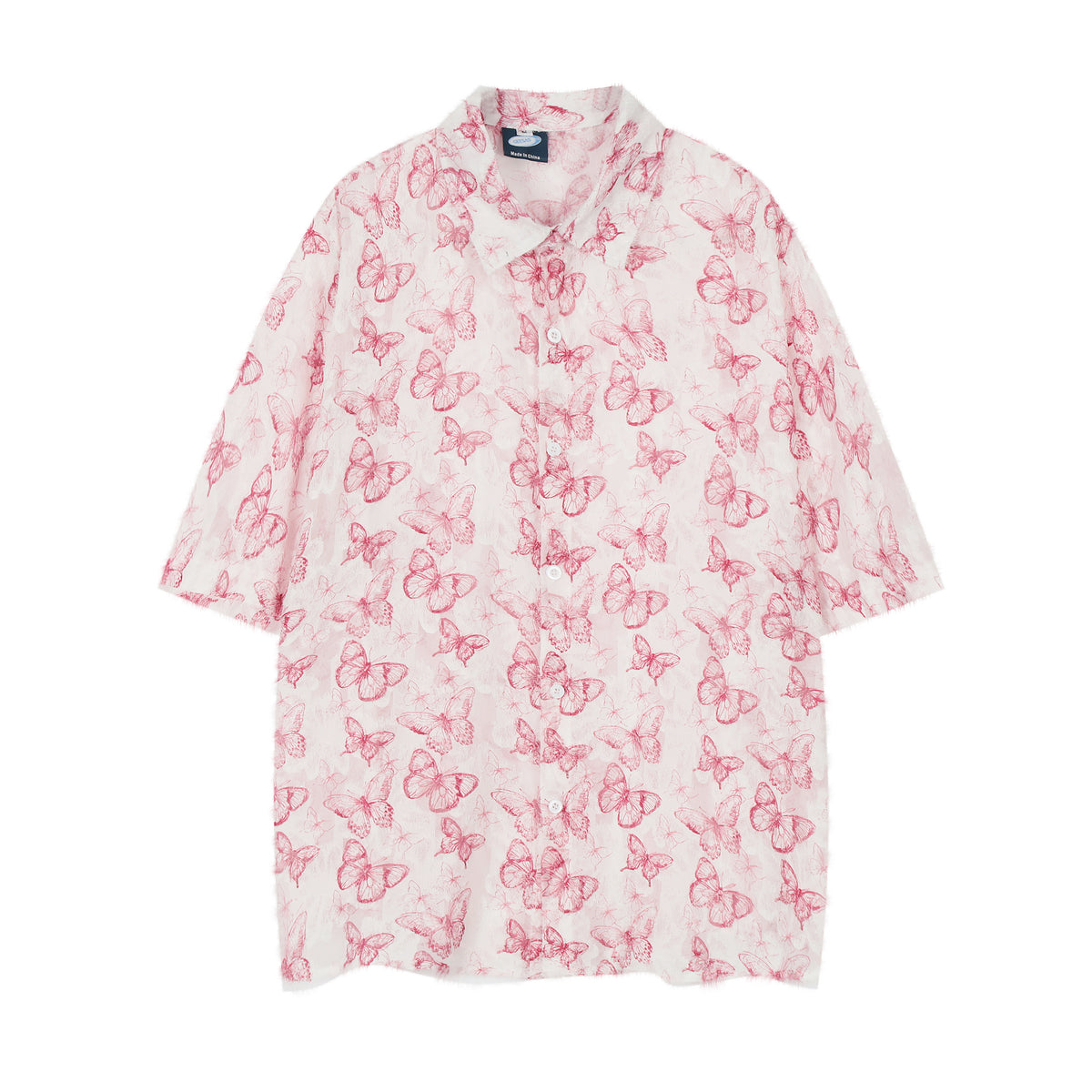 MAXDEPY All-Over Pink Butterfly Hawaiian Shirt - Seldom Seen Styles