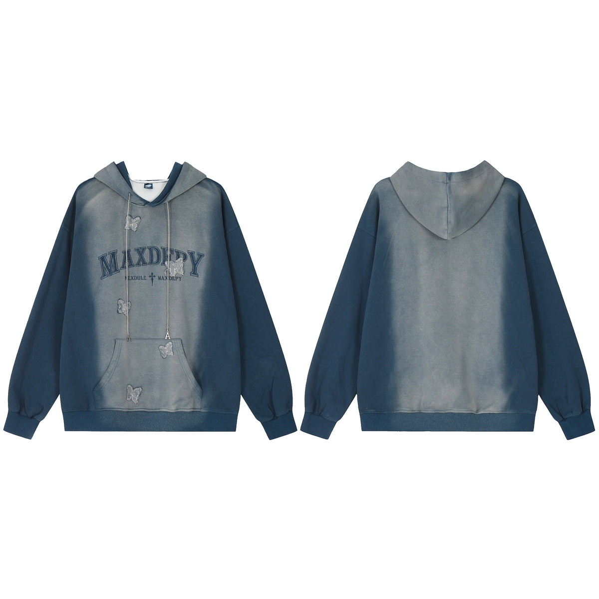 MAXDEPY Butterfly Spray Wash Hoodie - Seldom Seen Styles
