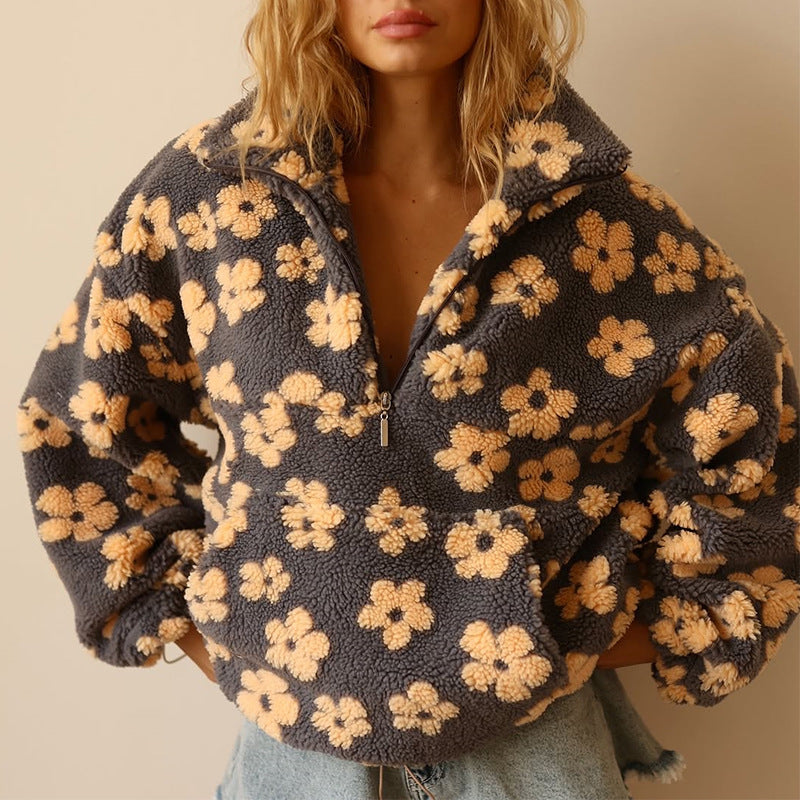 Fleece-Pullover Bloom - Seldom Seen Styles